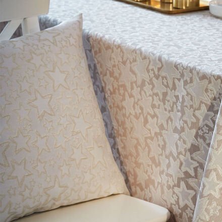 Kissenhülle Sterne, 50 x 50 cm, weiß