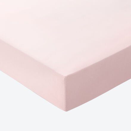 Mako-Satin-Spannbetttuch, 100 x 200 cm, Rosa