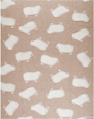 Schäfchen Plaid, beige