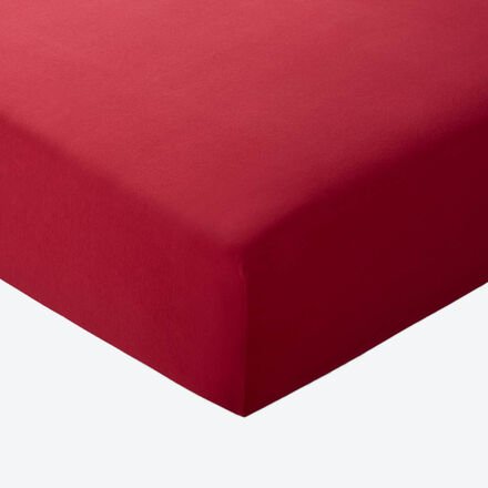 Spannbetttuch, Farbe: rot, 200 x 200 cm