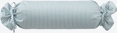 Mako-Satin Streifen-Bettrollenbezug, 15 x 40 cm, Salbeigrün