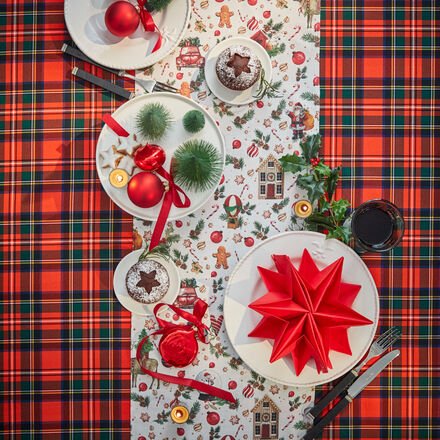 Tischband Weihnachtsmotiv, 32 x 175 cm