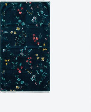 Handtuch Little Flower, Dunkleblau, 55 x 100 cm, 100 % Baumwolle, OEKO-TEX® Standard 100, Maschinenwäsche 60 °C, trockne...