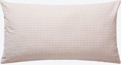 Kissenbezug , 40 x 80 cm, Muster: Karo, Farbe: beige