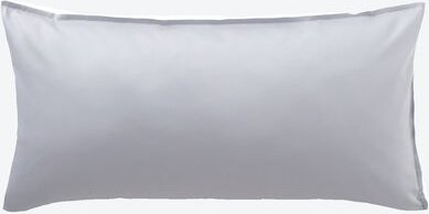 Uni,-Satin-Kissenbezug, 1 cm Stehsaum, 40 x 80 cm, Silber