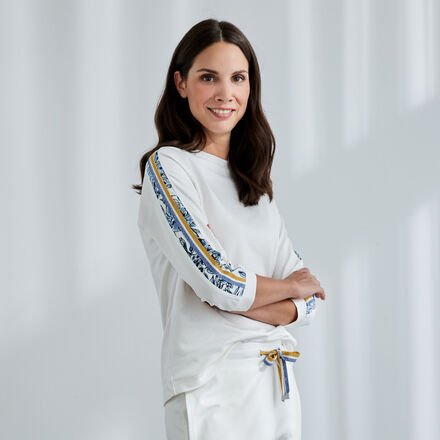 Shirt Natur allover Streifen, Größe 36