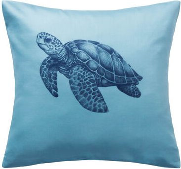 Eleganter Kissenbezug Schildkröte - 100 % Baumwolle, Satin, 40/40 cm, Schwarz/Grün Leopard