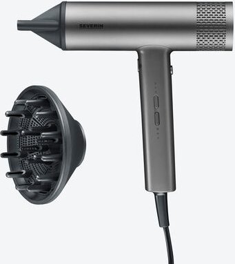 Ionen-Haartrockner -3 Temperatur- und Leistungsstufen, Cool-Shot-Funktion, 2 magnetischen Aufsätze, robustem Aluminiumge...