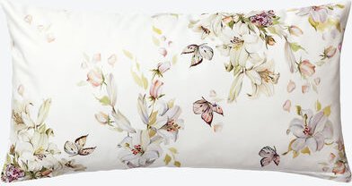 Satin-Kissenbezug Lilie & Schmetterling, 40 x 80 cm
