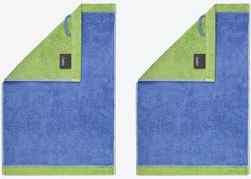 Cawö Gästetuch 2er-Set - 100 % Baumwolle, Blau, 30/50 cm