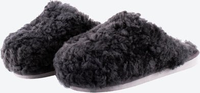 Schaffell-Pantoffel anthrazit, Größe 40