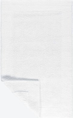 Doppelflor-Badeteppich weiß, 60 x 100 cm