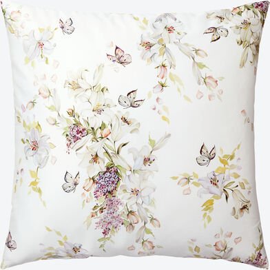 Satin-Kissenbezug Lilie & Schmetterling, 80 x 80 cm