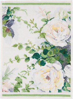 Chenille-Gästetuch Pfingstrose, 37 x 50 cm