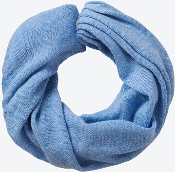 Wollschal mit Magnetverschluss, 27 x 55 cm, Hellblau