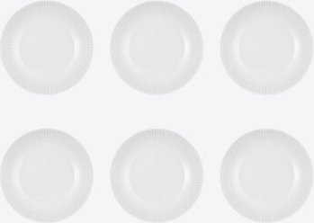 Thumbnail - Teller tief, 6 Stück, Weiß, Ø 21 cm, Porzellan, spülmaschinenfest, mikrowellengeeignet