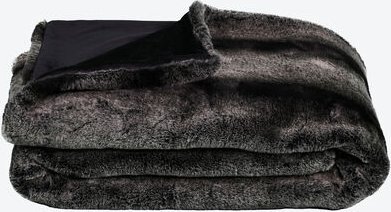 Webpelz-Decke, Schwarz, 150 x 200 cm, wiegt ca. 3 kg