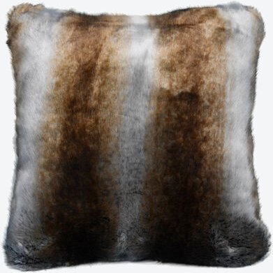 Webpelz-Kissen, Braun, 45 x 45 cm