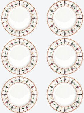 Essteller Nussknacker, ø 26,5 cm, 6 Stück, Porzellan