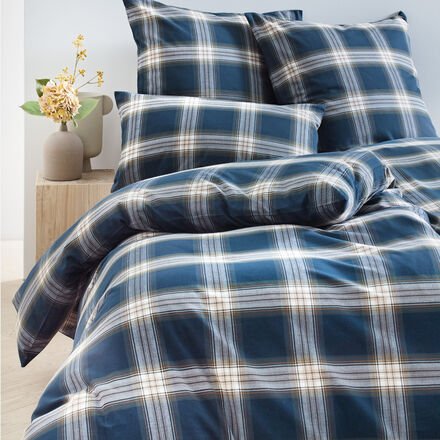 Flanell-Bettwäsche "Schottenkaro" - Flanell-Bettwäsche ca. 135/200 + 80/80 cm, 100 % veredelte Baumwolle, "Schottenkaro"...