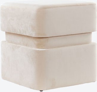 Sitz-Pouf, Creme, 40 x 40 x 42,5 cm