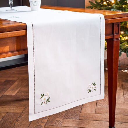 Tischläufer Christrosen, 150 x 50 cm