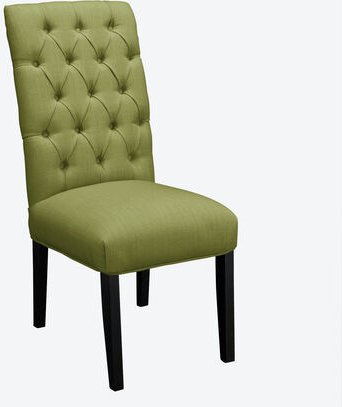 Thumbnail - Chesterfield Hochlehner Stuhl, Velours, Grün