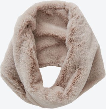 Fake fur Loop-Schal, Natur, ø 36 cm, 100 % Polyester