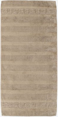 Thumbnail - Frottee Duschtuch 80 x 160 cm Mäander Sand, 100 % Baumwolle, 554 g/m², OEKO-TEX® STANDARD 100, Maschinenwäsche 60 °C, tr...