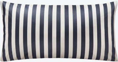 Thumbnail - Satin-Kissenbezug Blockstreifen "Line" Anthrazit, 40/80 cm, 100 % Baumwolle, OEKO-TEX® STANDARD 100, Reißverschluss, Mas...