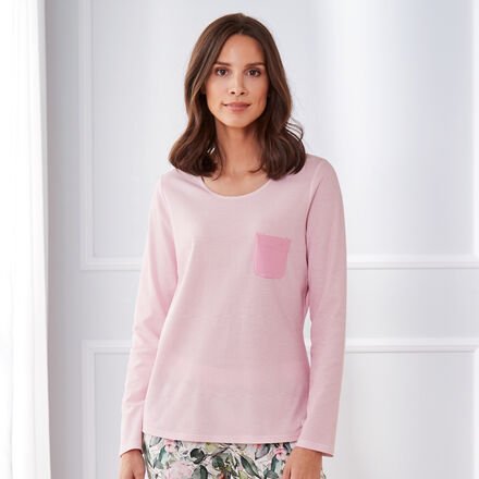 Langarm-Shirt Rosa stripe, Größe M