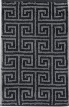 Thumbnail - Handtuch, Mäander-Design, 100 % Baumwolle, Frottier-Velours-Qualität, flauschig und weich, sehr saugfähig, 55/100 cm