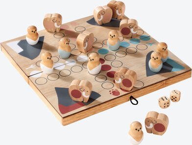 Holz-Geselschaftsspiel Eiszeit, zusammenklappbar