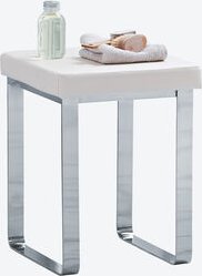 Thumbnail - Hocker weiß, Chrom 37 x 35 x 47 cm