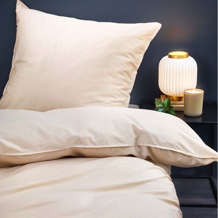 Flanell-Bettwäsche-Set Solid Beige - 135/200 + 80/80 cm, 100 % Baumwolle, OEKO-TEX® STANDARD 100