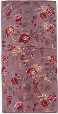 Thumbnail - Velour-Duschtuch "Garden", Mauve, 70 x 140 cm, 100 % Baumwolle, waschbar bei 60 °C, trocknergeeignet