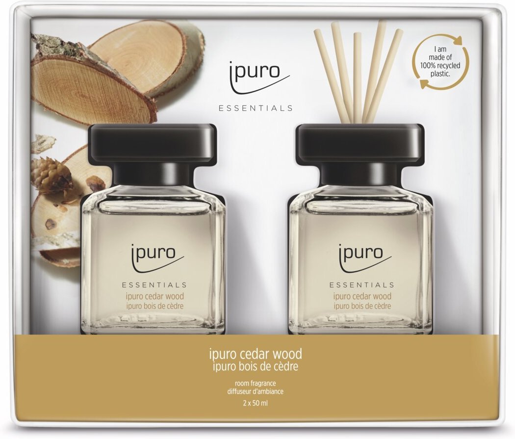 ipuro ESSENTIALS Raumduft Cedar Wood, Hellbraun, Glas