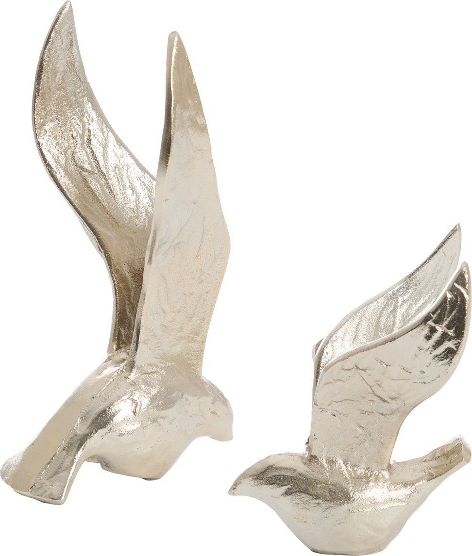 Light&Living Ornament 2er-Set BIRDS, Aluminium