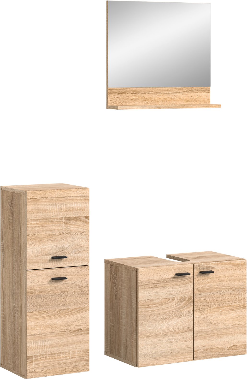 MID.YOU Badkombination BOSTON, Holznachbildung