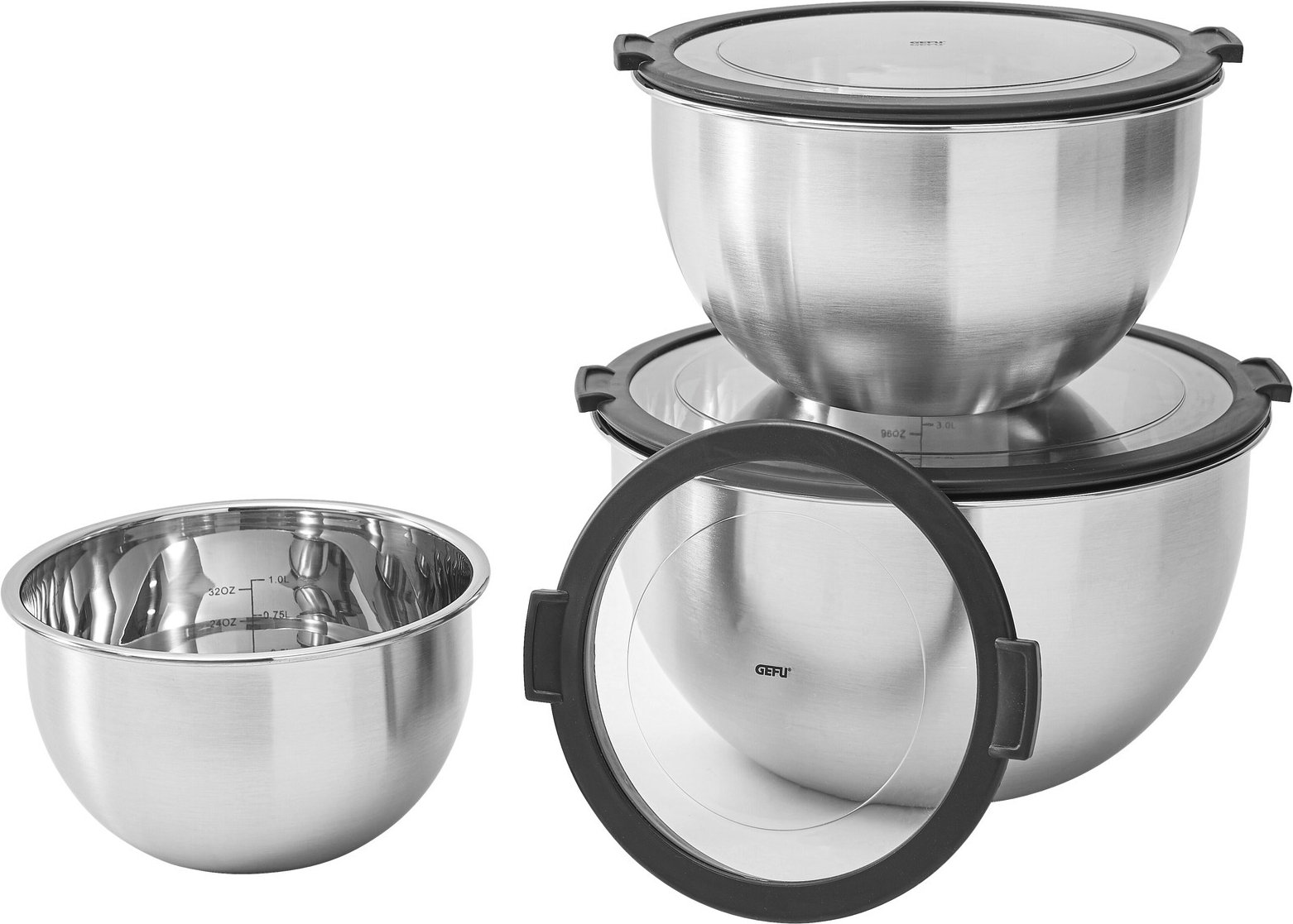 GEFU Schüssel-Set 3-tlg. MONDI, Edelstahl