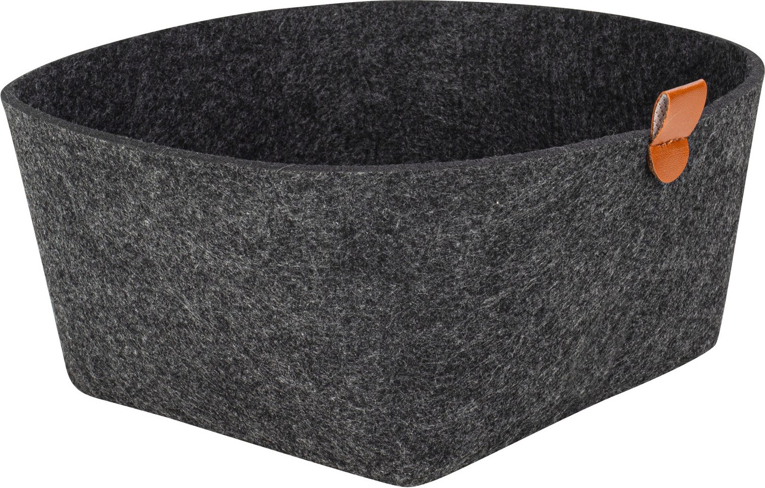 Justinus Filzkorb eckig 22cm anthrazit, Filz