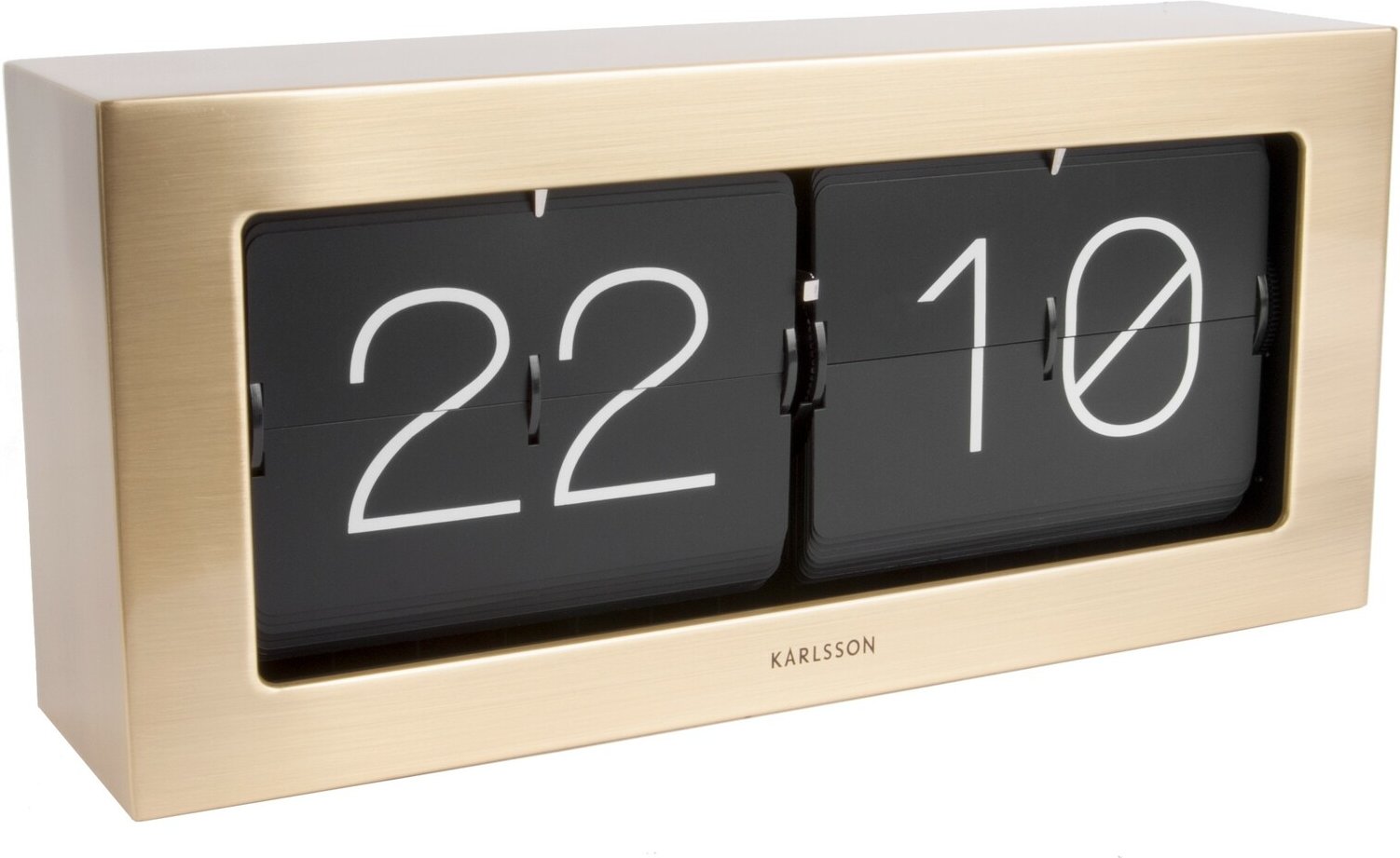 KARLSSON Tischuhr XL FLIP, Stahl