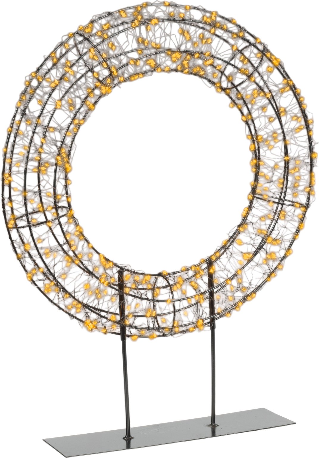 Lumineo Micro LED-Kranz auf Fuss X-MAS 51cm