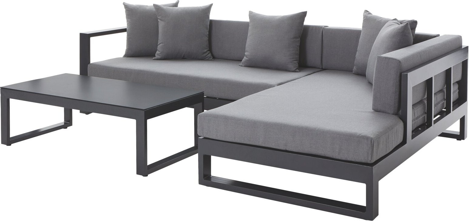 Amatio Lounge-Set (rechts) WILLIS, anthrazit, Aluminium