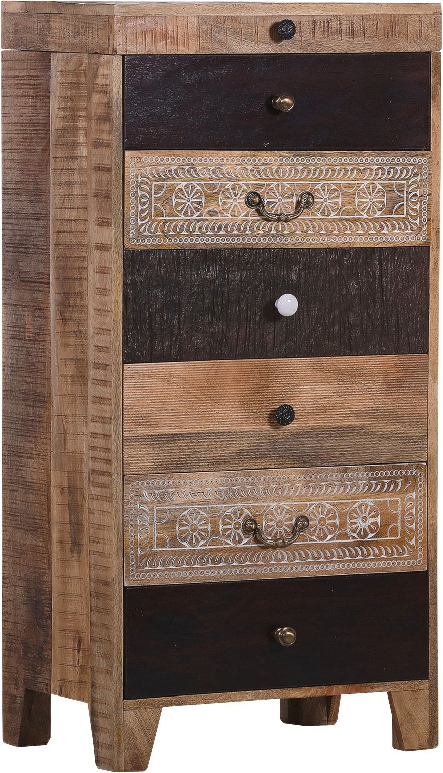 Landscape Schubkastenkommode mit Spiegel PUNO, Massivholz