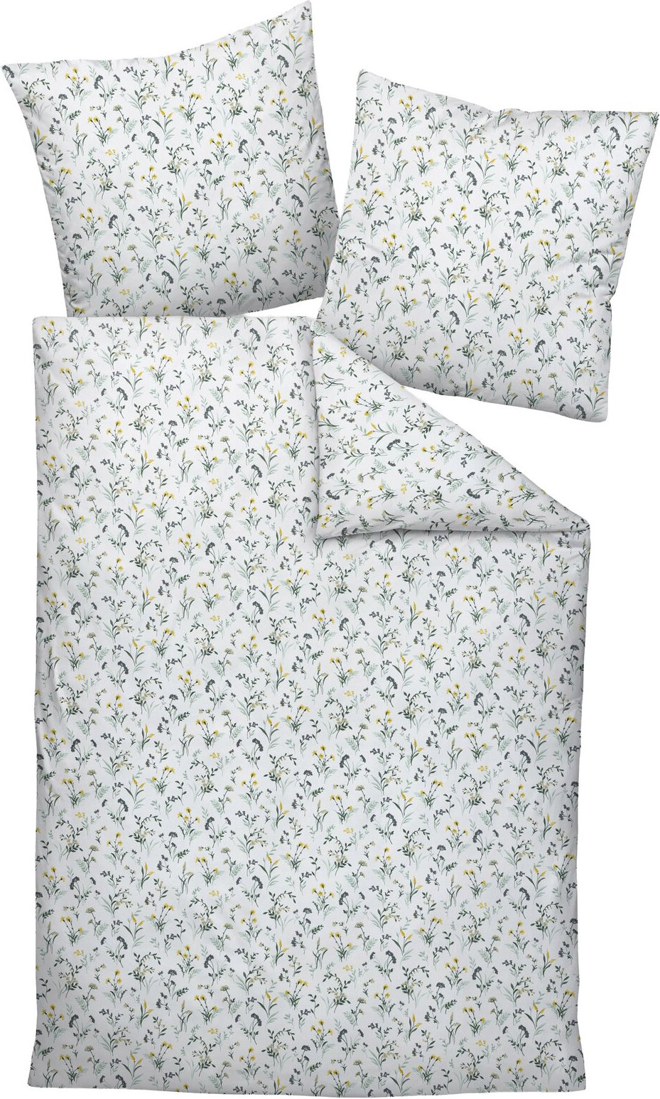 Janine Bettwäsche 135x200cm PALERMO, salbei, Baumwolle