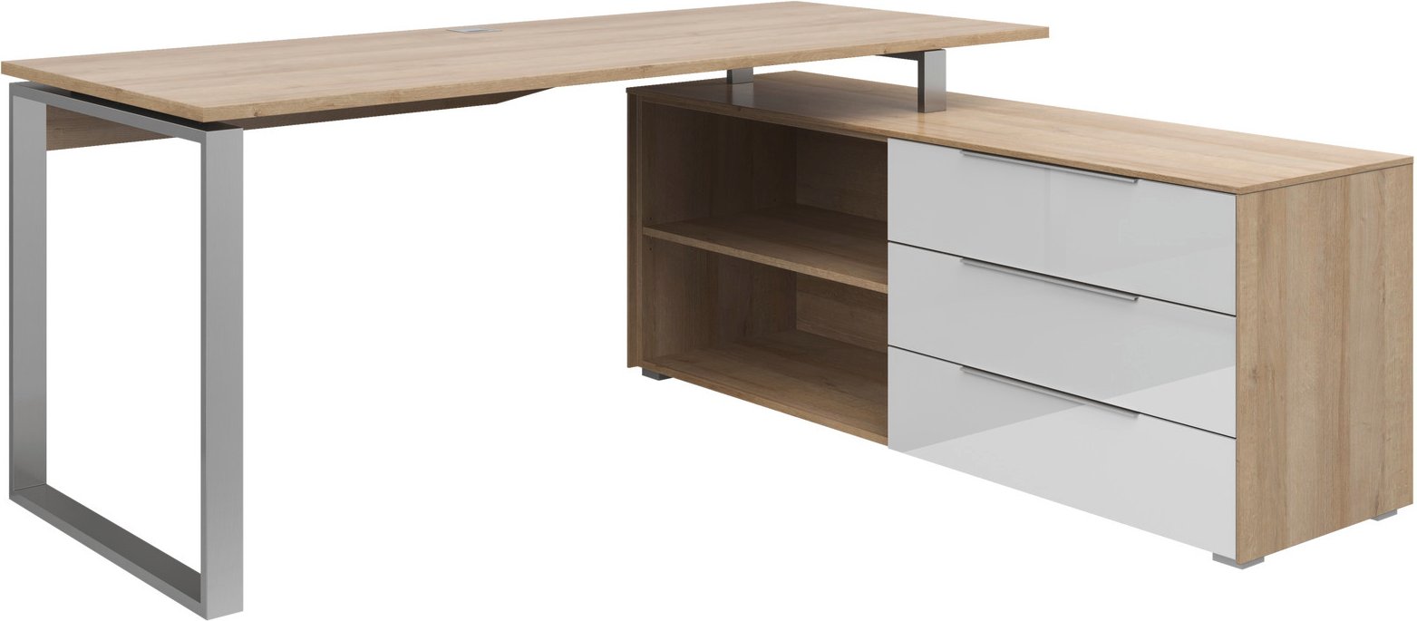 Voleo Eckschreibtisch NEVADA, Holznachbildung