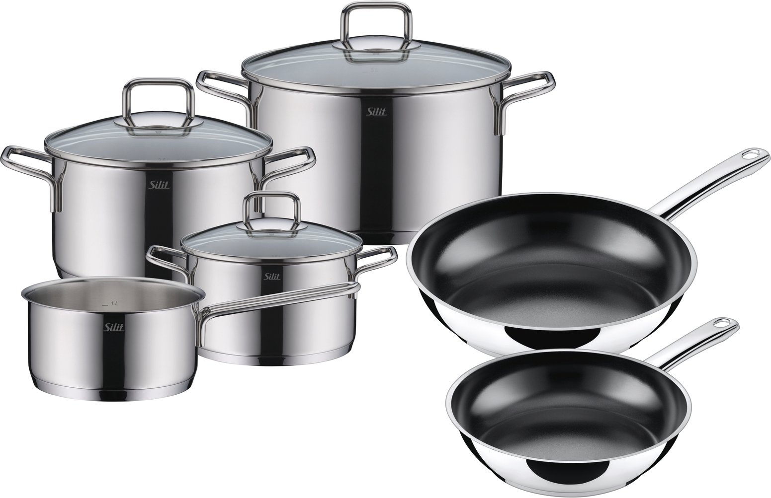 Silit Topfset 6-tlg. EXTRA COOK, Edelstahl