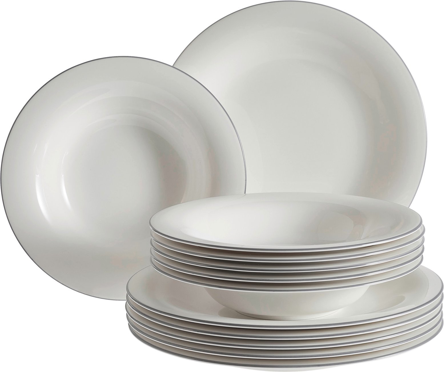 Villeroy & Boch Tafelservice 12tlg. GREY LINES, Porzellan