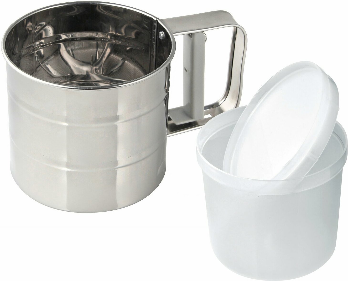 Dr. Oetker Einhand-Mehlsieb inkl. Box PROFI, Edelstahl